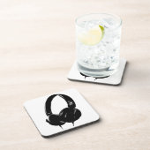 Pop Art Headphone Bier Onderzetter (Rechterzijde)
