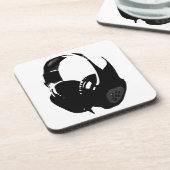 Pop Art Headphone Bier Onderzetter (Linkerzijde)