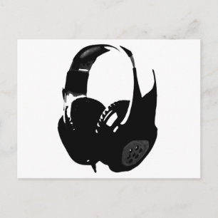 Pop Art Headphone Briefkaart