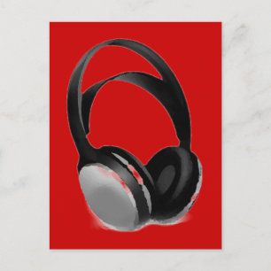 Pop Art Headphone Briefkaart