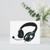 Pop Art Headphone Briefkaart (Staand voorkant)