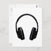 Pop Art Headphone Briefkaart (Voorkant / Achterkant)