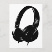 Pop Art Headphone Briefkaart (Voorkant)