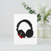Pop Art Headphone Briefkaart (Staand voorkant)