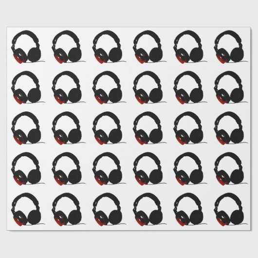 Pop Art Headphone Cadeaupapier (Vlak)
