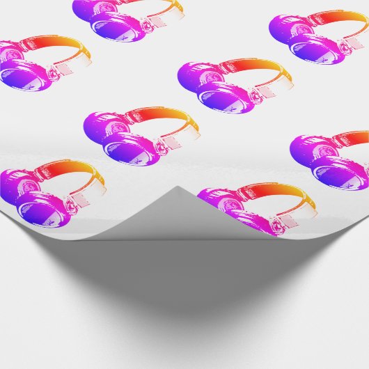 Pop Art Headphone Cadeaupapier (Hoek)