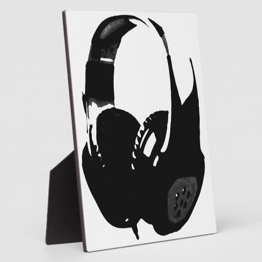 Pop Art Headphone Fotoplaat (Zijkant)