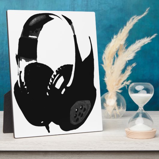 Pop Art Headphone Fotoplaat (Zijkant)