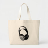 Pop Art Headphone Grote Tote Bag (Voorkant)