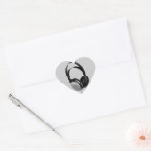 Pop Art Headphone Hart Sticker (Envelop)
