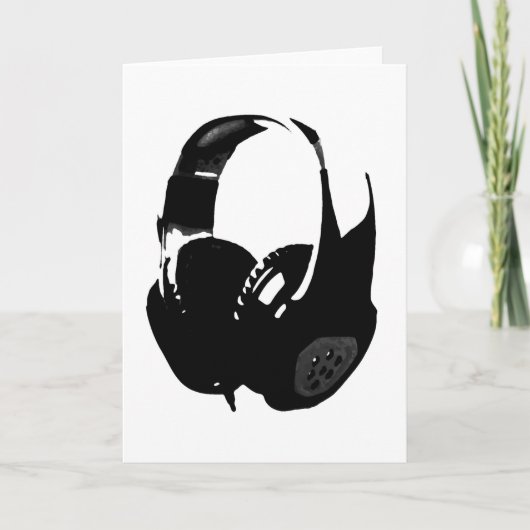 Pop Art Headphone Kaart (Voorkant)