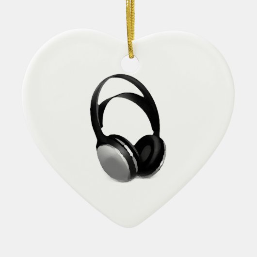 Pop Art Headphone Keramisch Ornament (Voorkant)