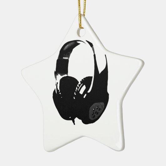 Pop Art Headphone Keramisch Ornament (Links)