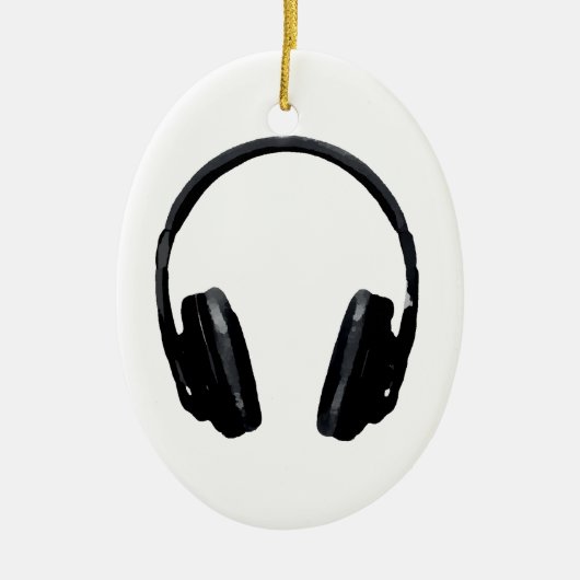Pop Art Headphone Keramisch Ornament (Voorkant)