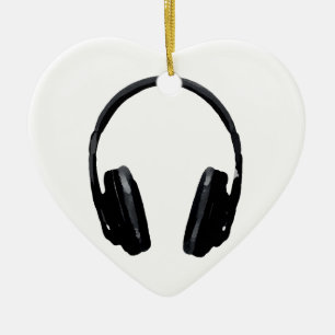 Pop Art Headphone Keramisch Ornament