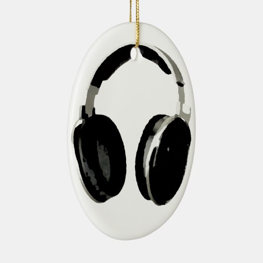 Pop Art Headphone Keramisch Ornament (Rechts)