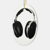 Pop Art Headphone Keramisch Ornament (Links)