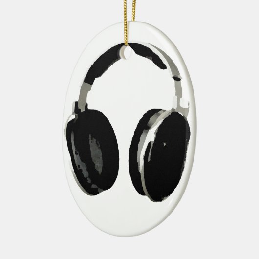 Pop Art Headphone Keramisch Ornament (Links)