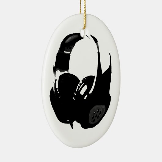 Pop Art Headphone Keramisch Ornament (Rechts)
