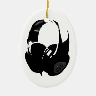 Pop Art Headphone Keramisch Ornament