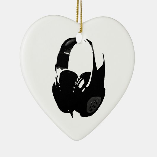 Pop Art Headphone Keramisch Ornament (Rechts)
