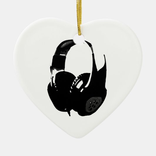 Pop Art Headphone Keramisch Ornament (Voorkant)