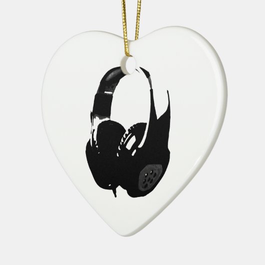 Pop Art Headphone Keramisch Ornament (Links)
