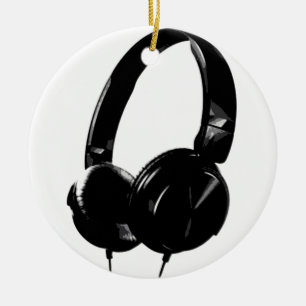 Pop Art Headphone Keramisch Ornament