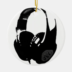 Pop Art Headphone Keramisch Ornament
