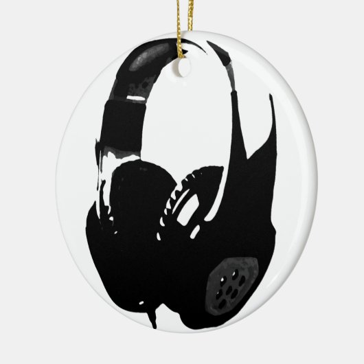 Pop Art Headphone Keramisch Ornament (Links)