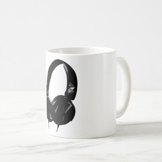 Pop Art Headphone Koffiemok (Voorkant rechts)