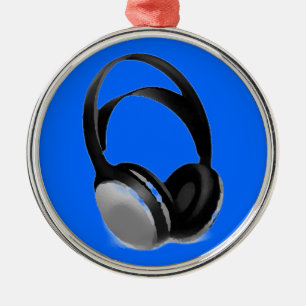 Pop Art Headphone Metalen Ornament