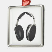 Pop Art Headphone Metalen Ornament (Links)