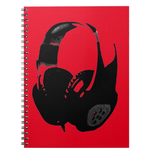 Pop Art Headphone Notitieboek (Voorkant)