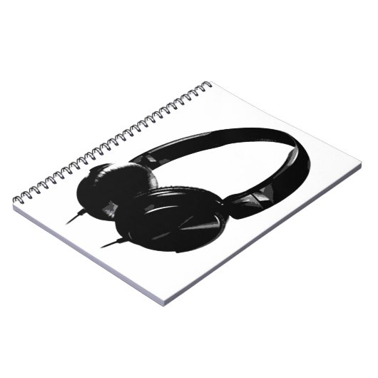 Pop Art Headphone Notitieboek (Linkerzijde)