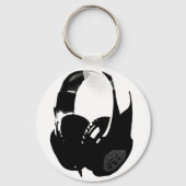 Pop Art Headphone Sleutelhanger (Voorkant)