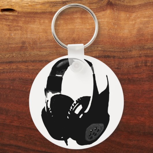 Pop Art Headphone Sleutelhanger (Voorkant)