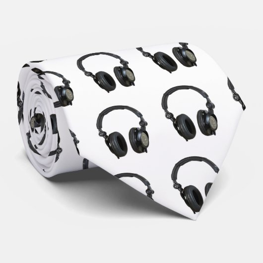 Pop Art Headphone Stropdas (Opgerold)