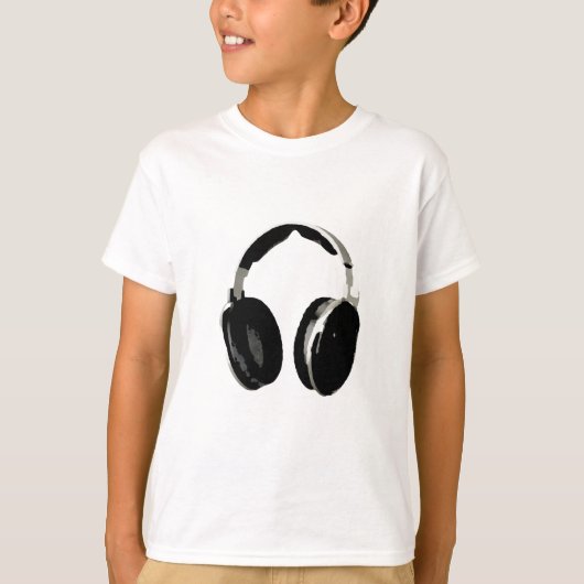 Pop Art Headphone T-shirt (Voorkant)