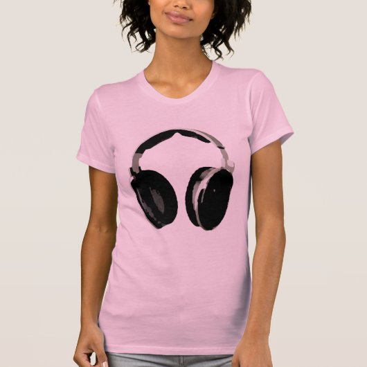 Pop Art Headphone T-shirt (Voorkant)