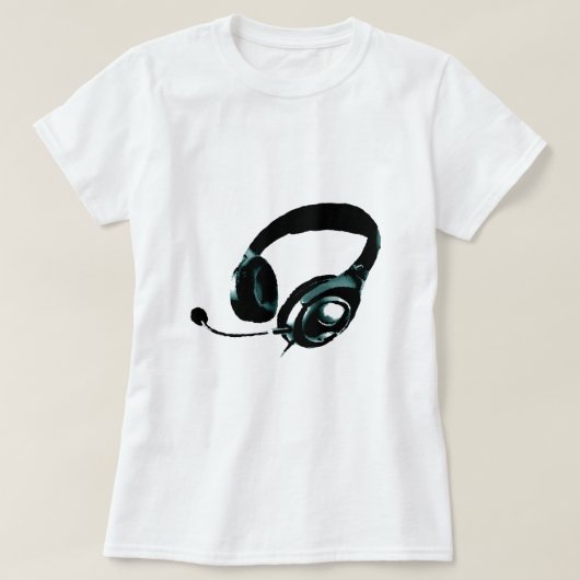 Pop Art Headphone T-shirt (Design voorkant)