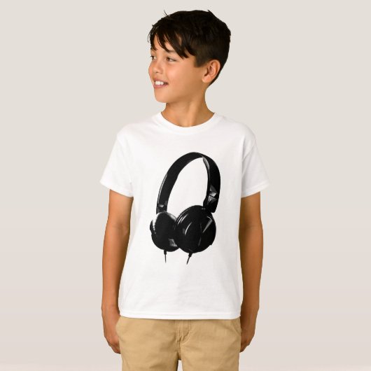 Pop Art Headphone T-shirt (Voorkant volledig)