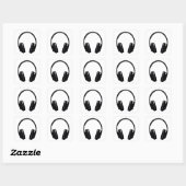 Pop Art Headphone Vierkante Sticker (Vel)