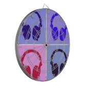 Pop Art Headphones Dartbord (Voorkant Links)