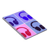 Pop Art Headphones Notitieboek (Rechterzijde)