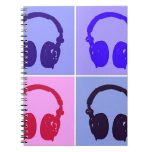 Pop Art Headphones Notitieboek