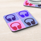 Pop Art Headphones Onderzetter (Linkerzijde)