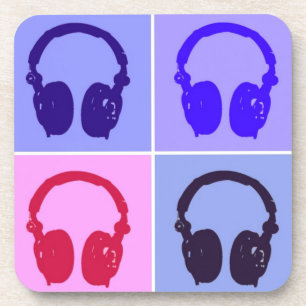 Pop Art Headphones Onderzetter