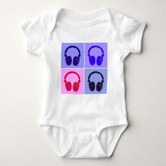 Pop Art Headphones Romper (Voorkant)