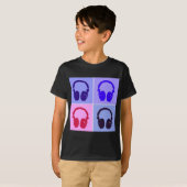 Pop Art Headphones T-shirt (Voorkant volledig)